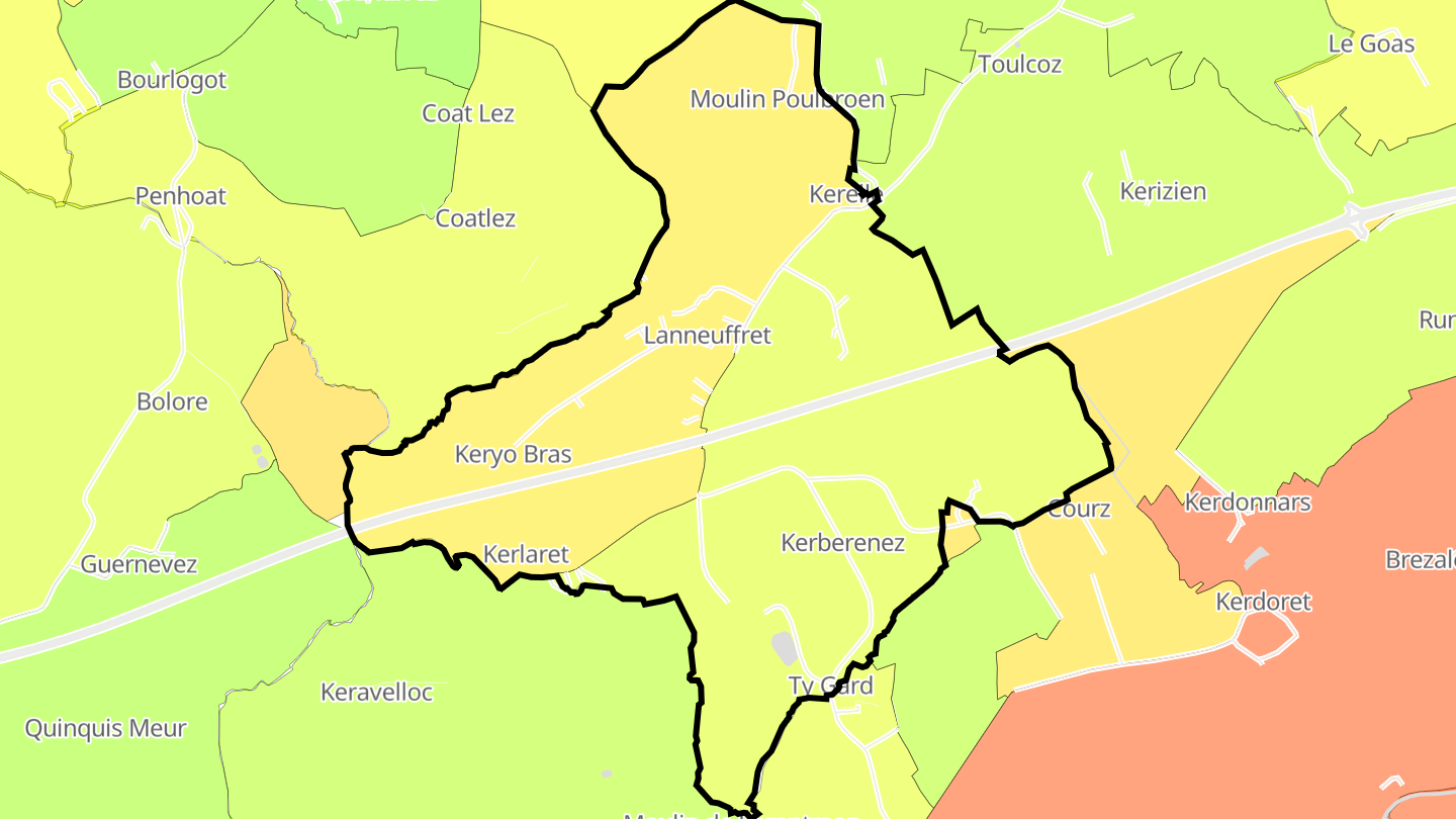 Carte des prix de l'immobilier Lanneuffret