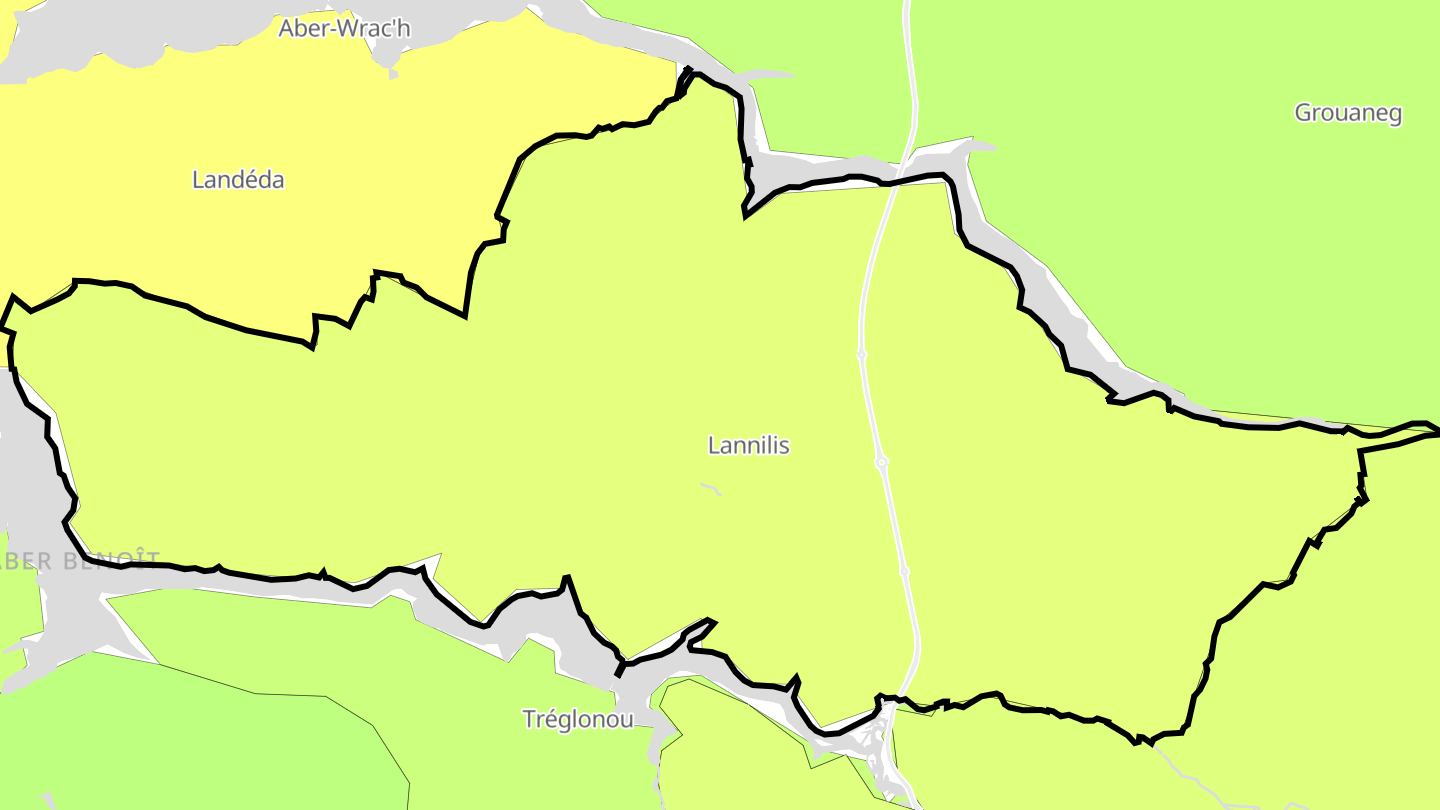 Carte des prix de l'immobilier Lannilis