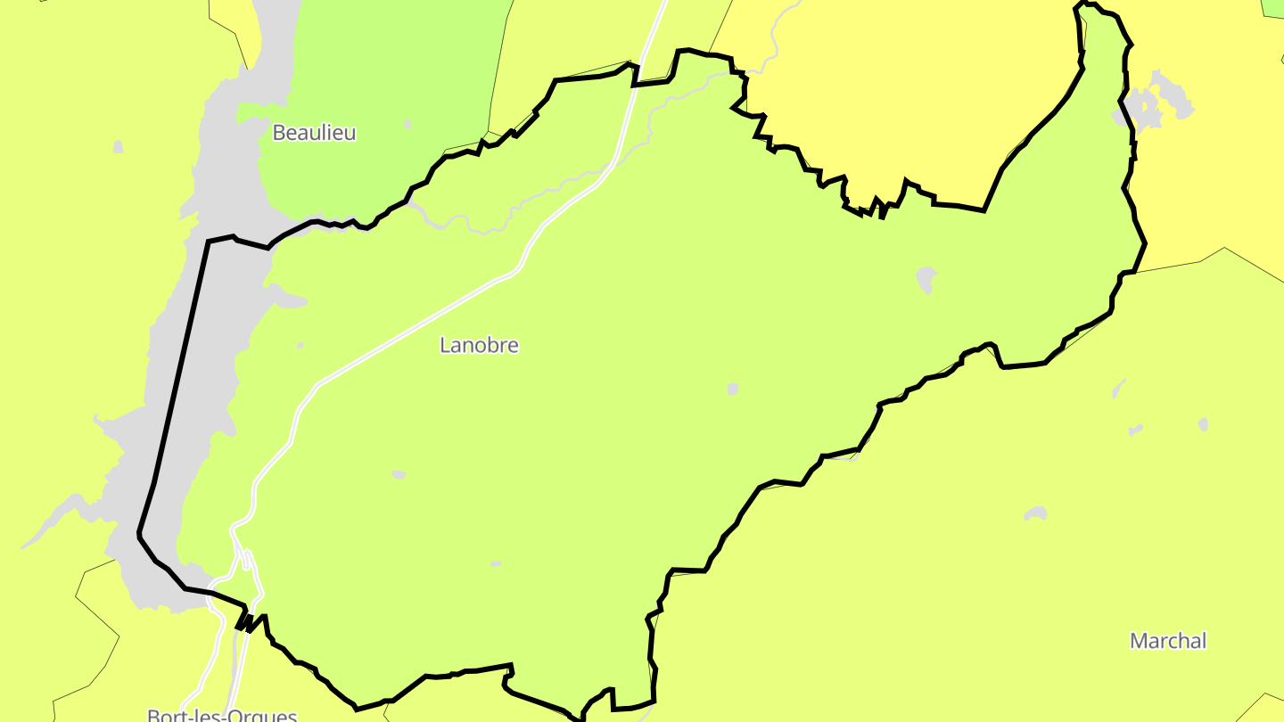 Carte des prix de l'immobilier Lanobre
