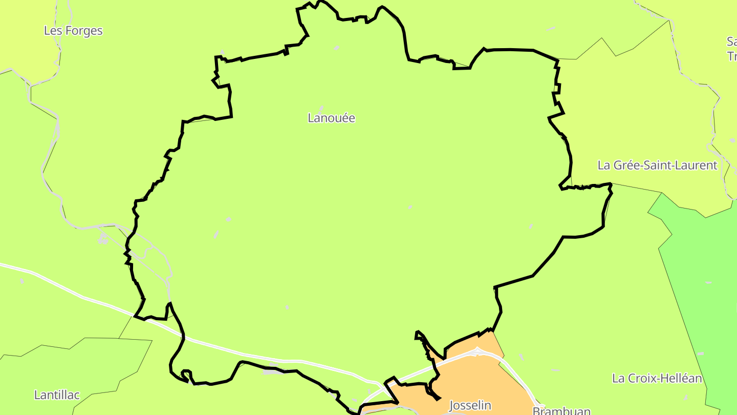 Carte des prix de l'immobilier Lanouée