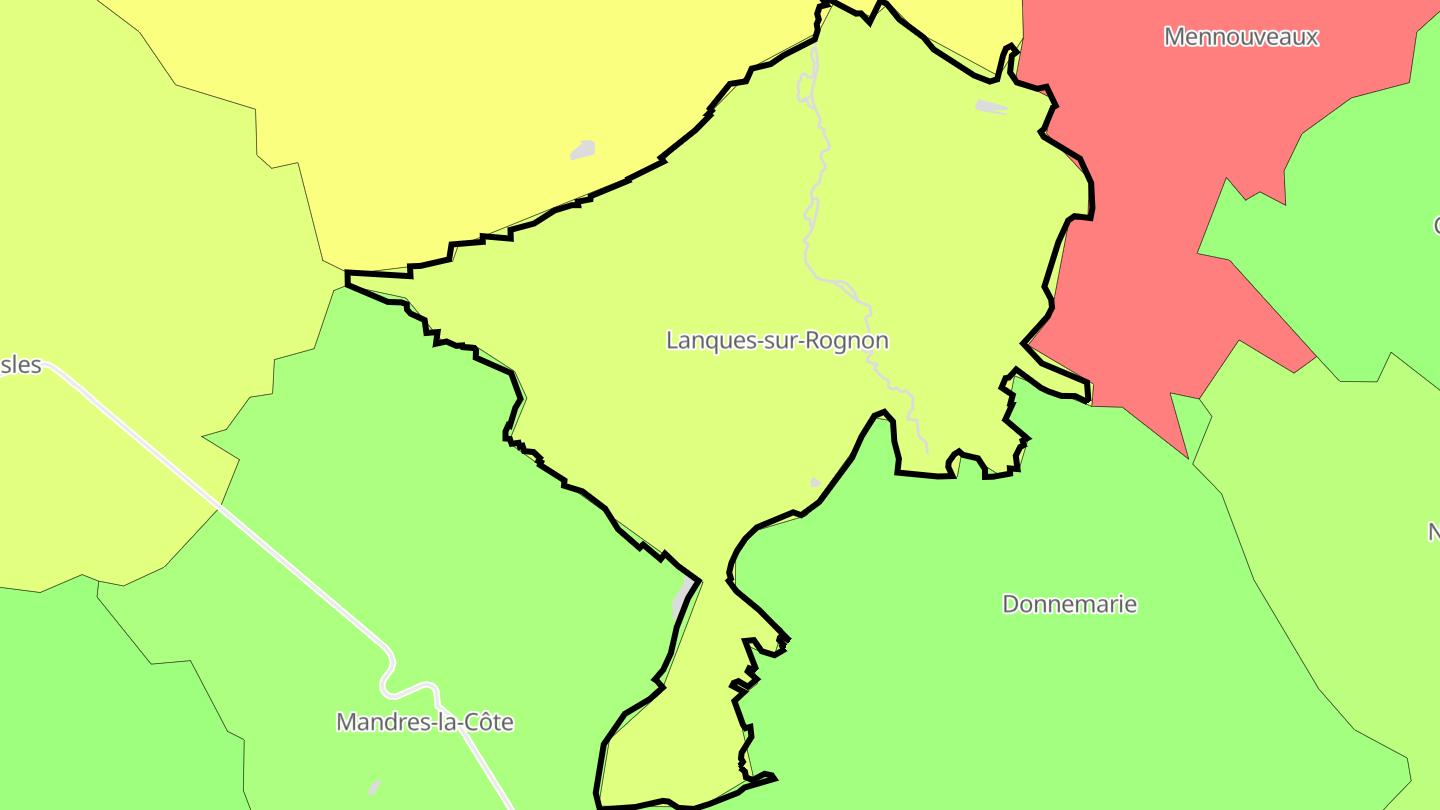 Carte des prix de l'immobilier Lanques-sur-Rognon