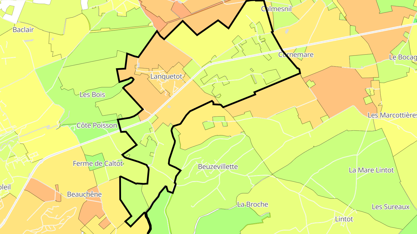 Carte des prix de l'immobilier Lanquetot
