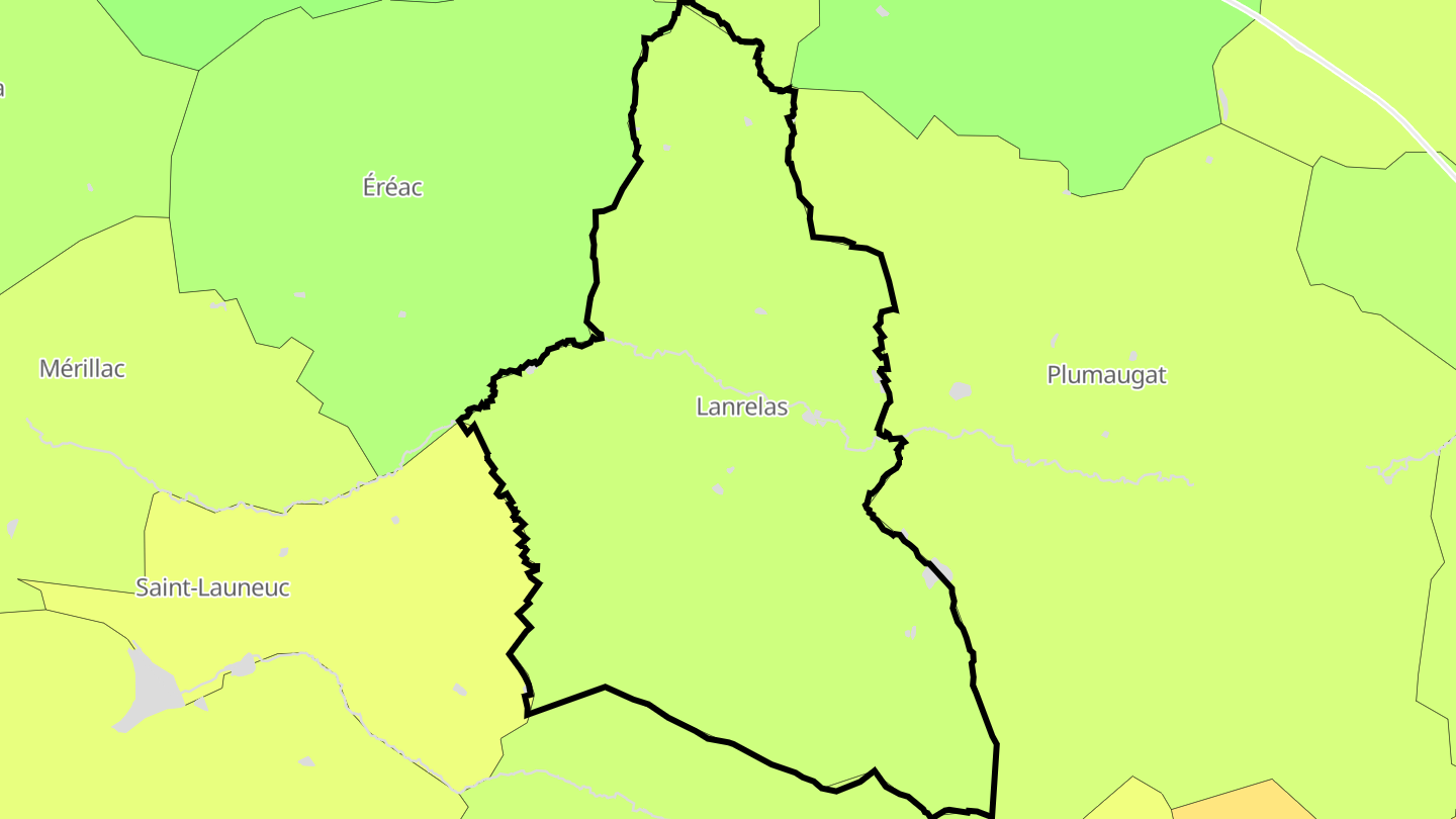 Carte des prix de l'immobilier Lanrelas