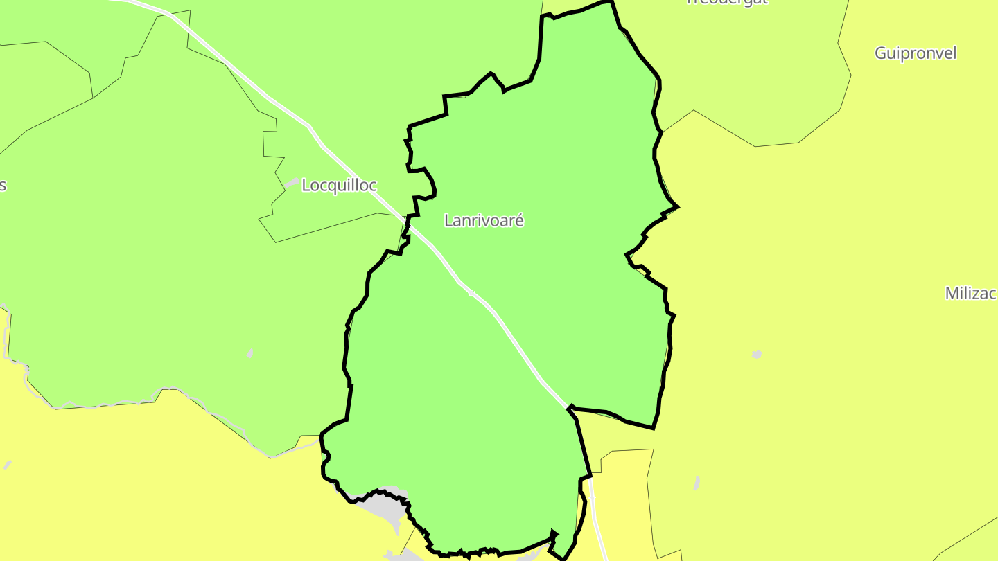 Carte des prix de l'immobilier Lanrivoaré