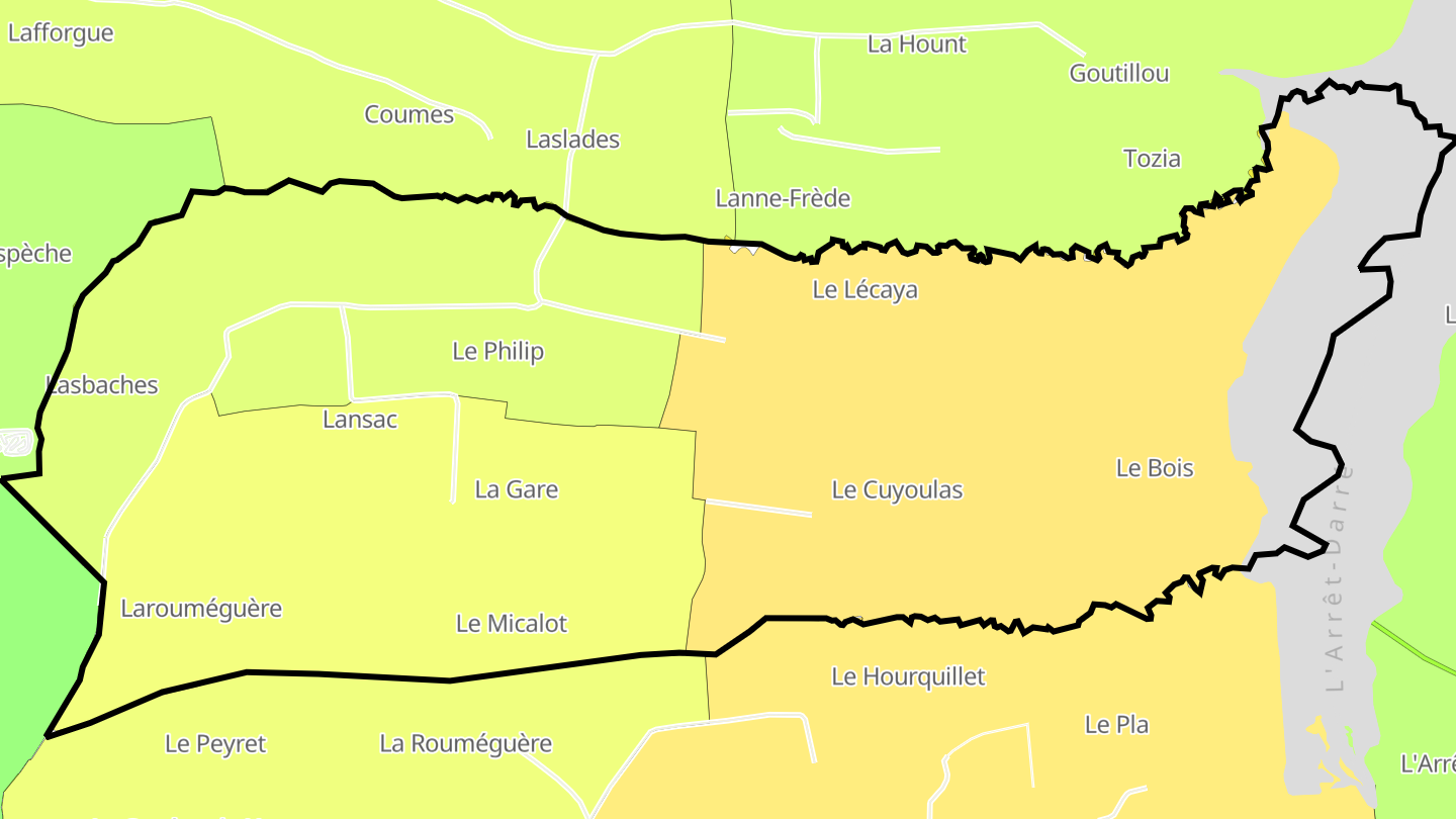 Carte des prix de l'immobilier Lansac