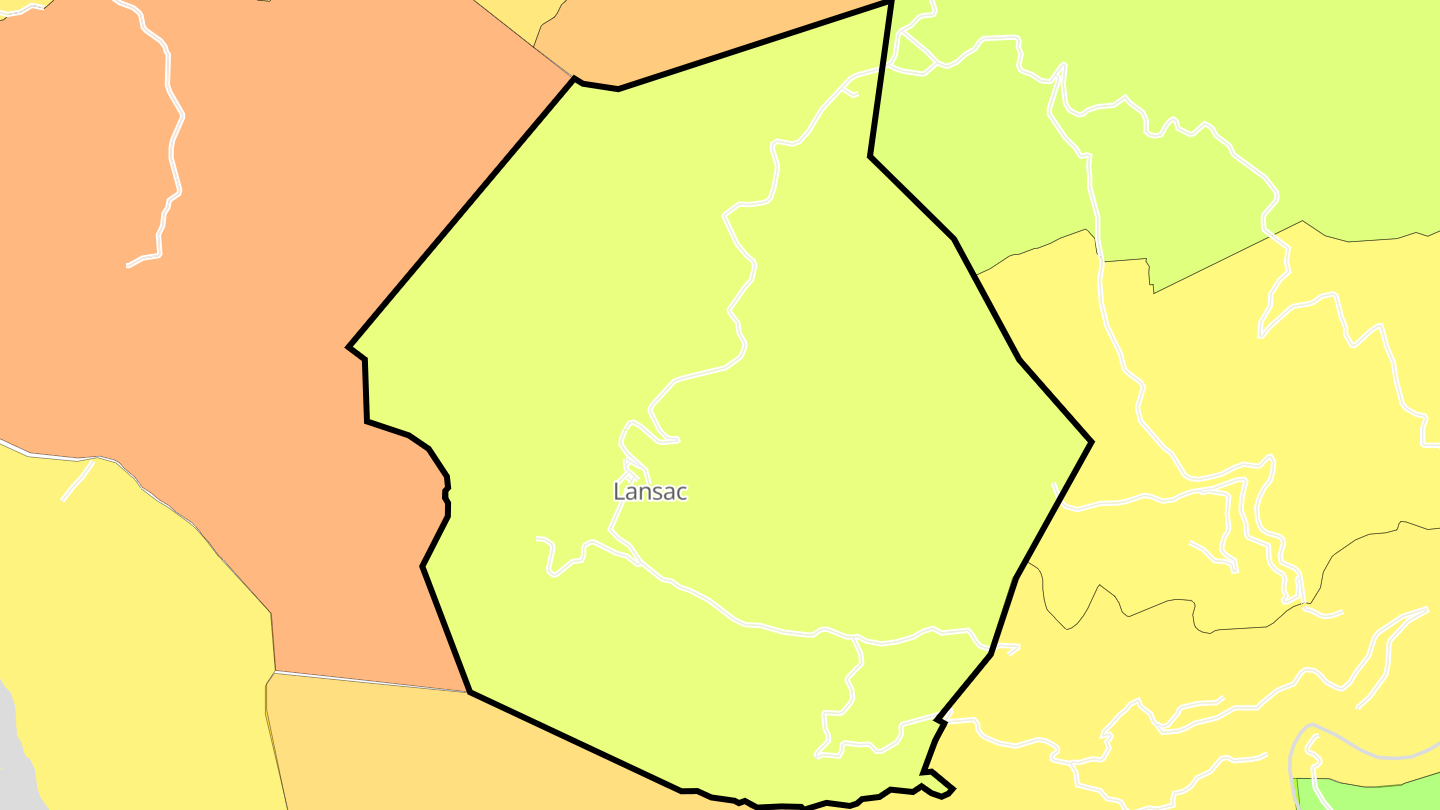 Carte des prix de l'immobilier Lansac