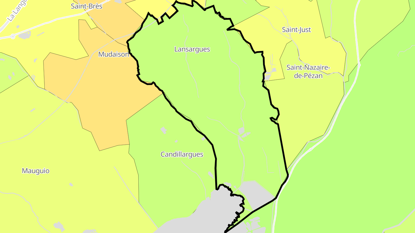 Carte des prix de l'immobilier Lansargues