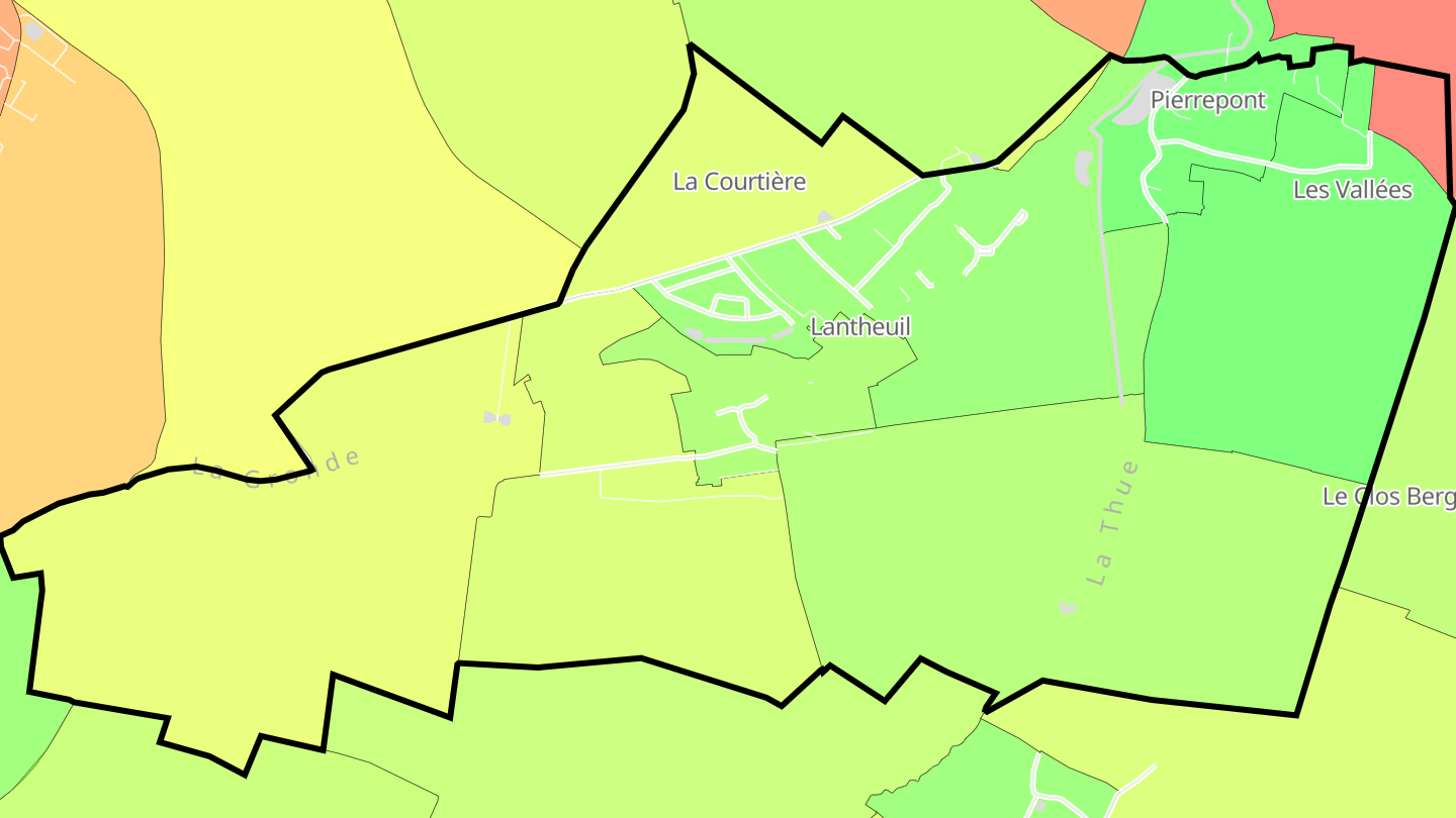 Carte des prix de l'immobilier Lantheuil