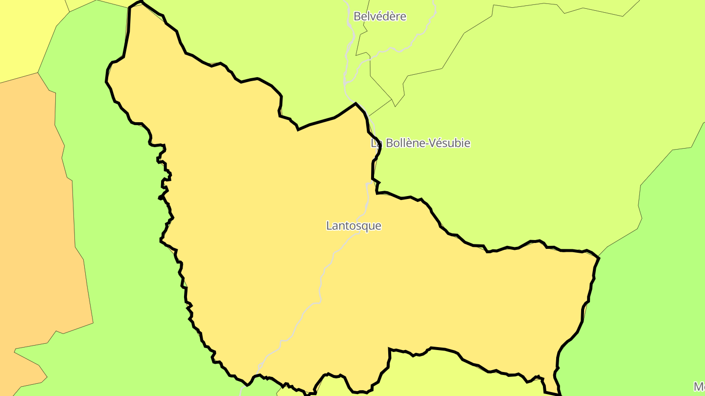 Carte des prix de l'immobilier Lantosque