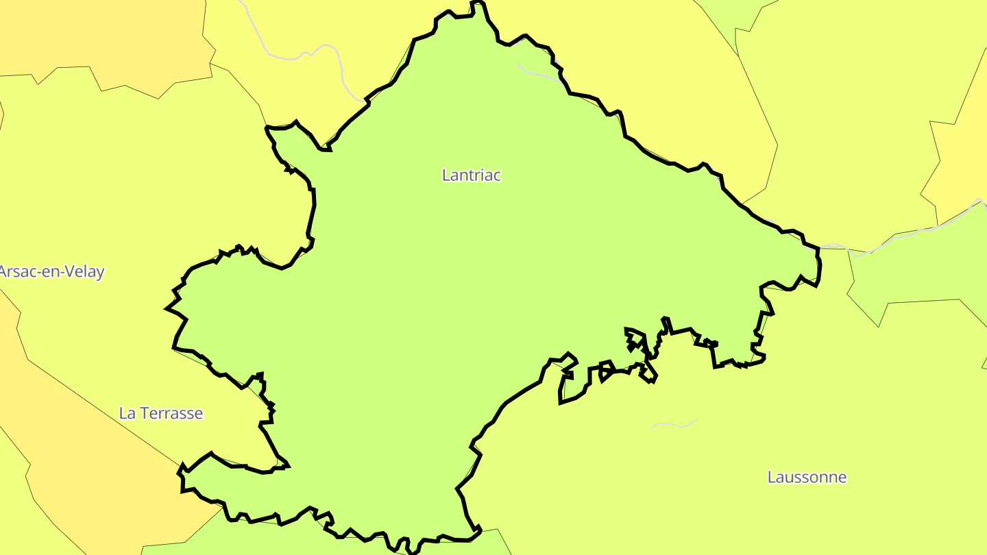 Carte des prix de l'immobilier Lantriac