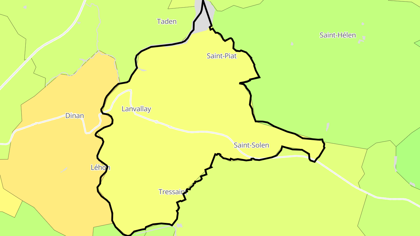 Carte des prix de l'immobilier Lanvallay
