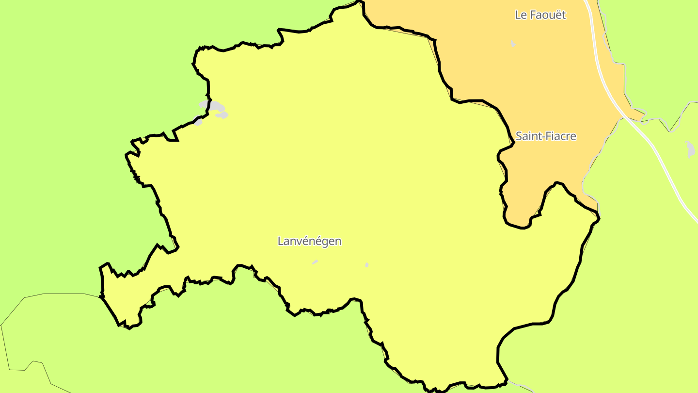 Carte des prix de l'immobilier Lanvénégen