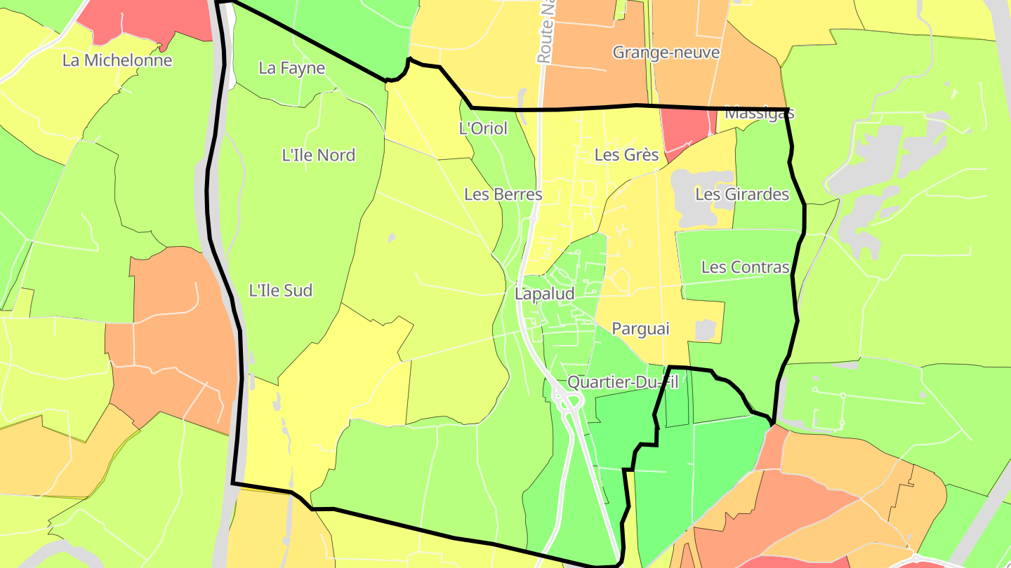Carte des prix de l'immobilier Lapalud