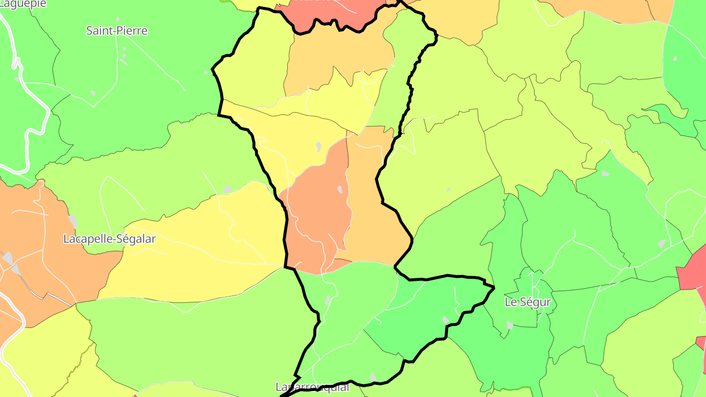 Carte des prix de l'immobilier Laparrouquial