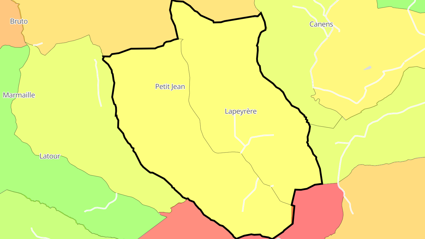 Carte des prix de l'immobilier Lapeyrère