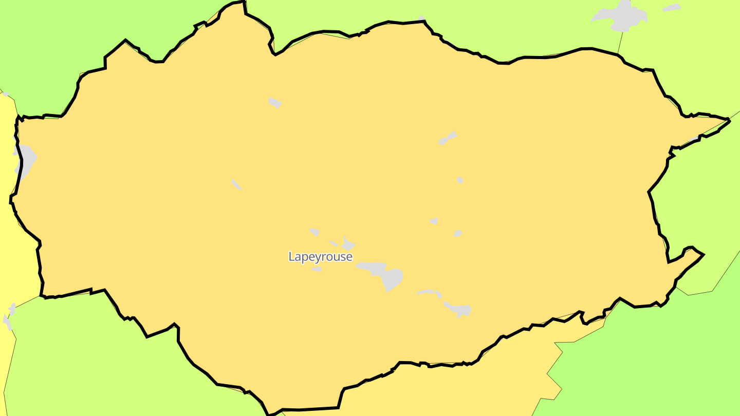 Carte des prix de l'immobilier Lapeyrouse