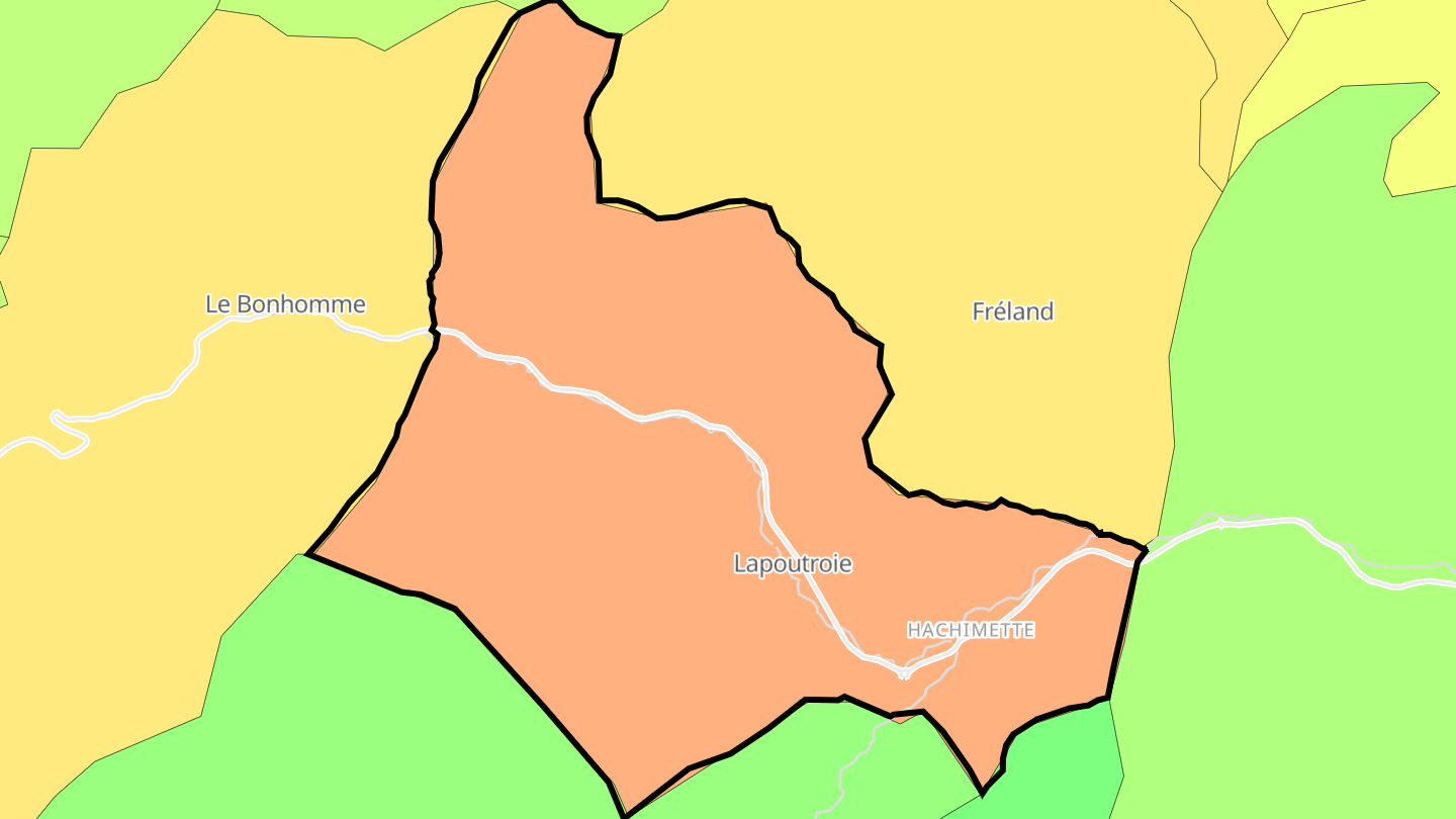 Carte des prix de l'immobilier Lapoutroie
