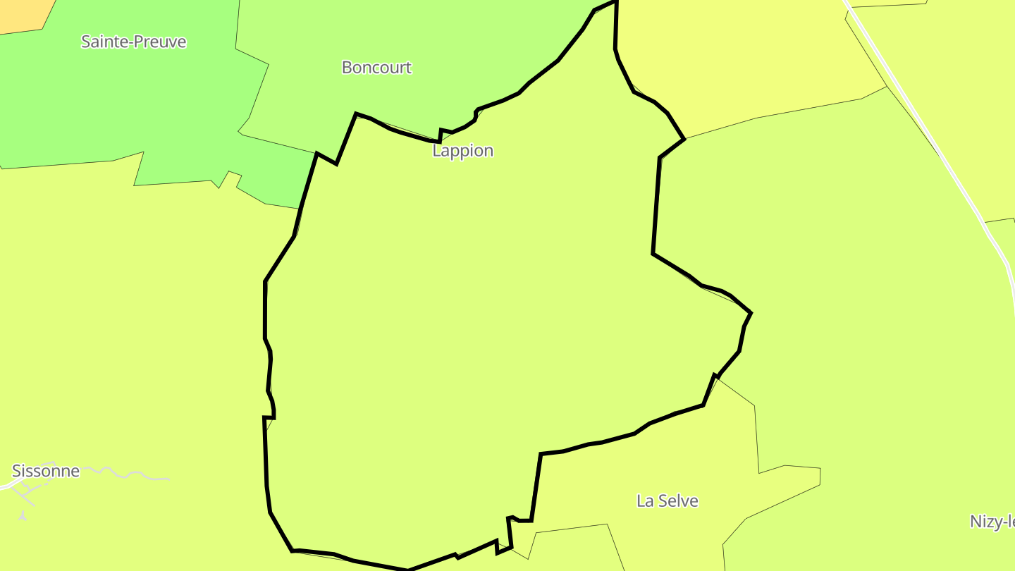 Carte des prix de l'immobilier Lappion