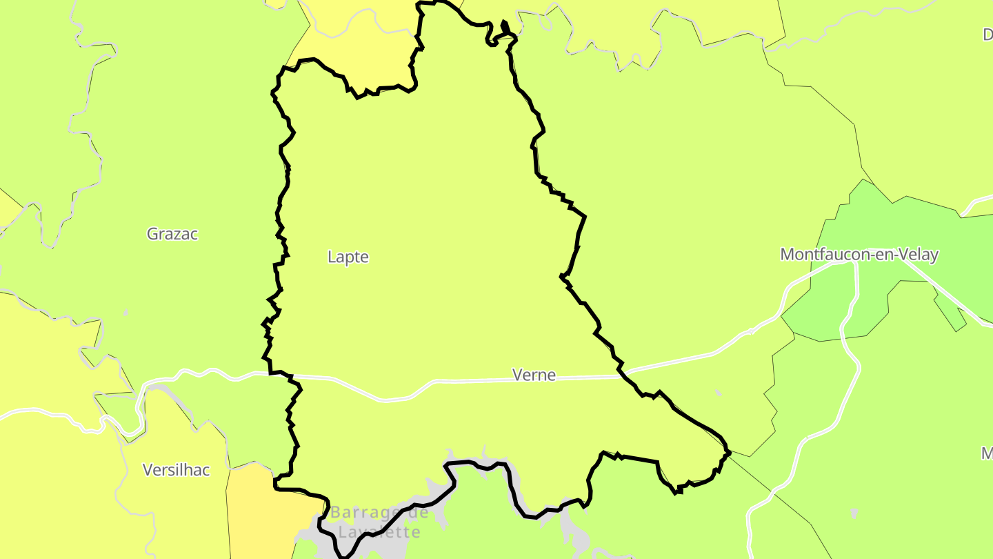 Carte des prix de l'immobilier Lapte