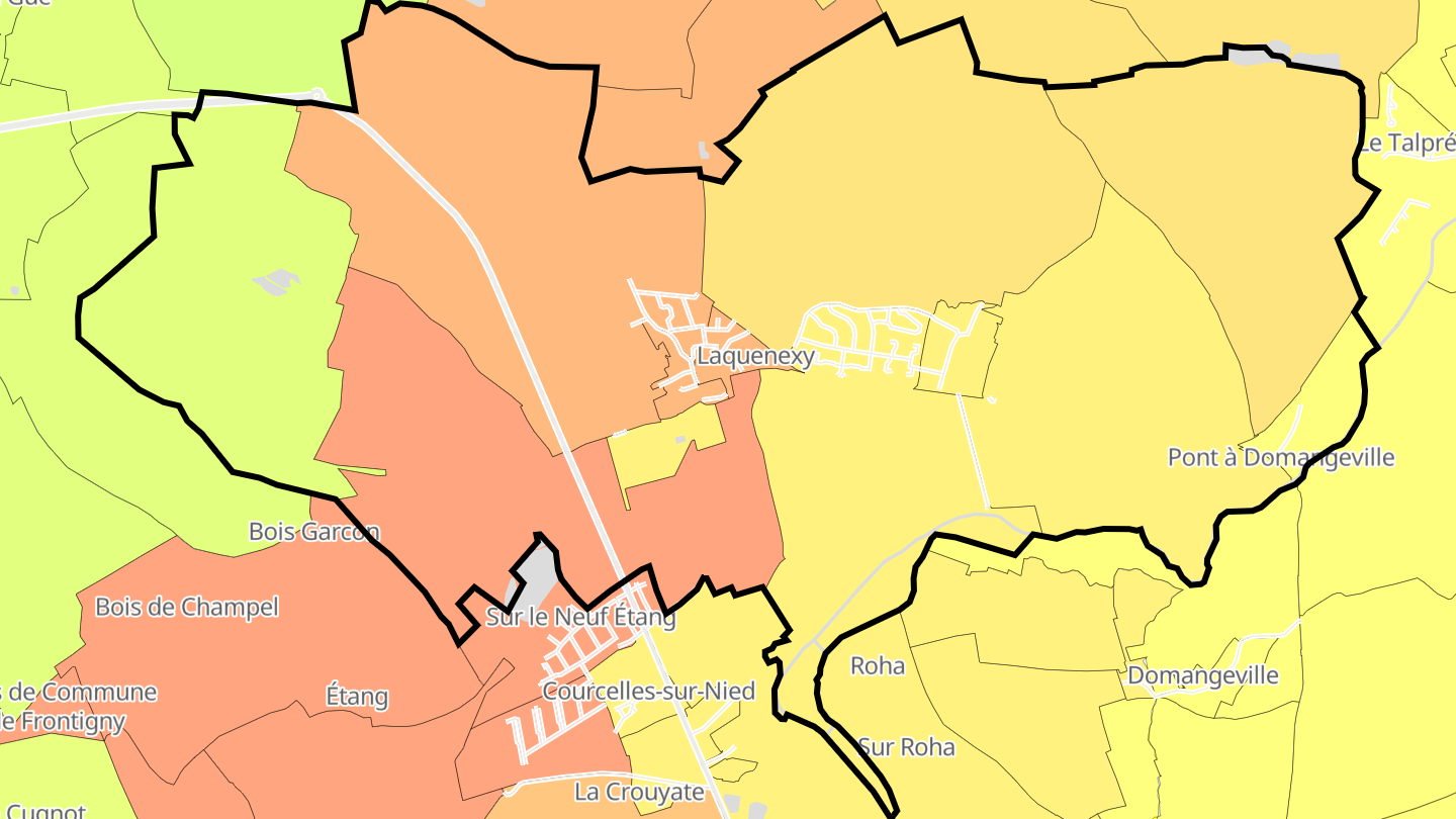 Carte des prix de l'immobilier Laquenexy