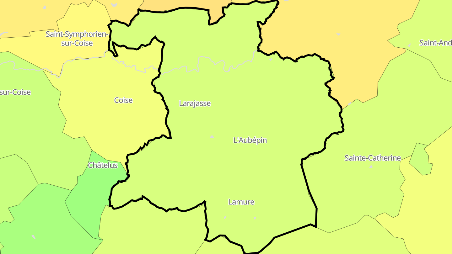 Carte des prix de l'immobilier Larajasse