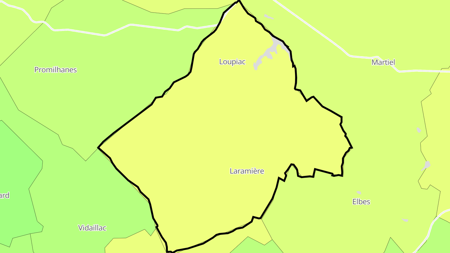 Carte des prix de l'immobilier Laramière