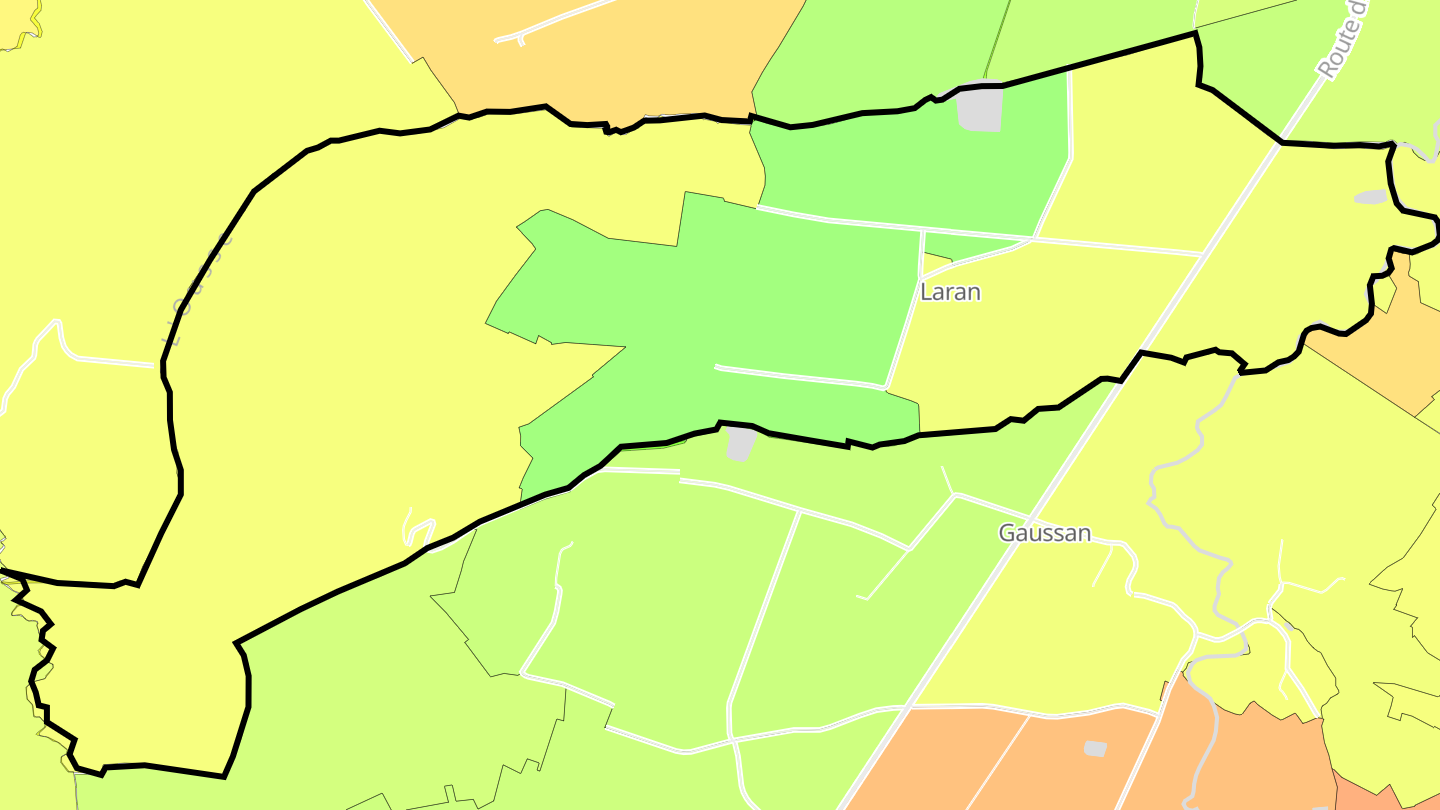 Carte des prix de l'immobilier Laran