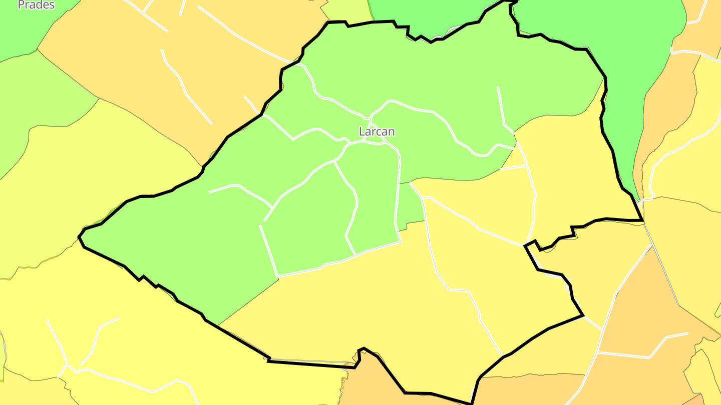 Carte des prix de l'immobilier Larcan