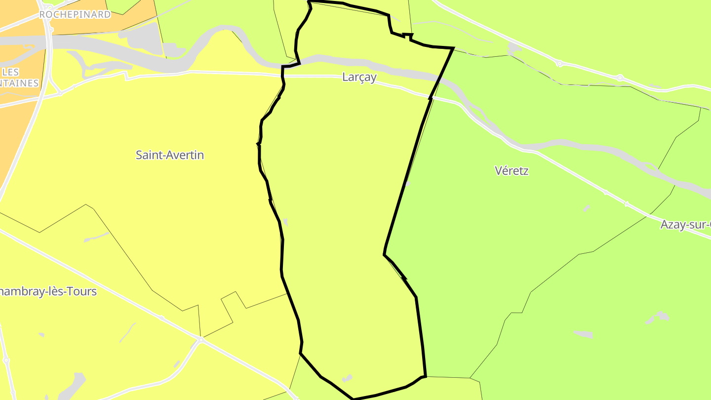 Carte des prix de l'immobilier Larçay