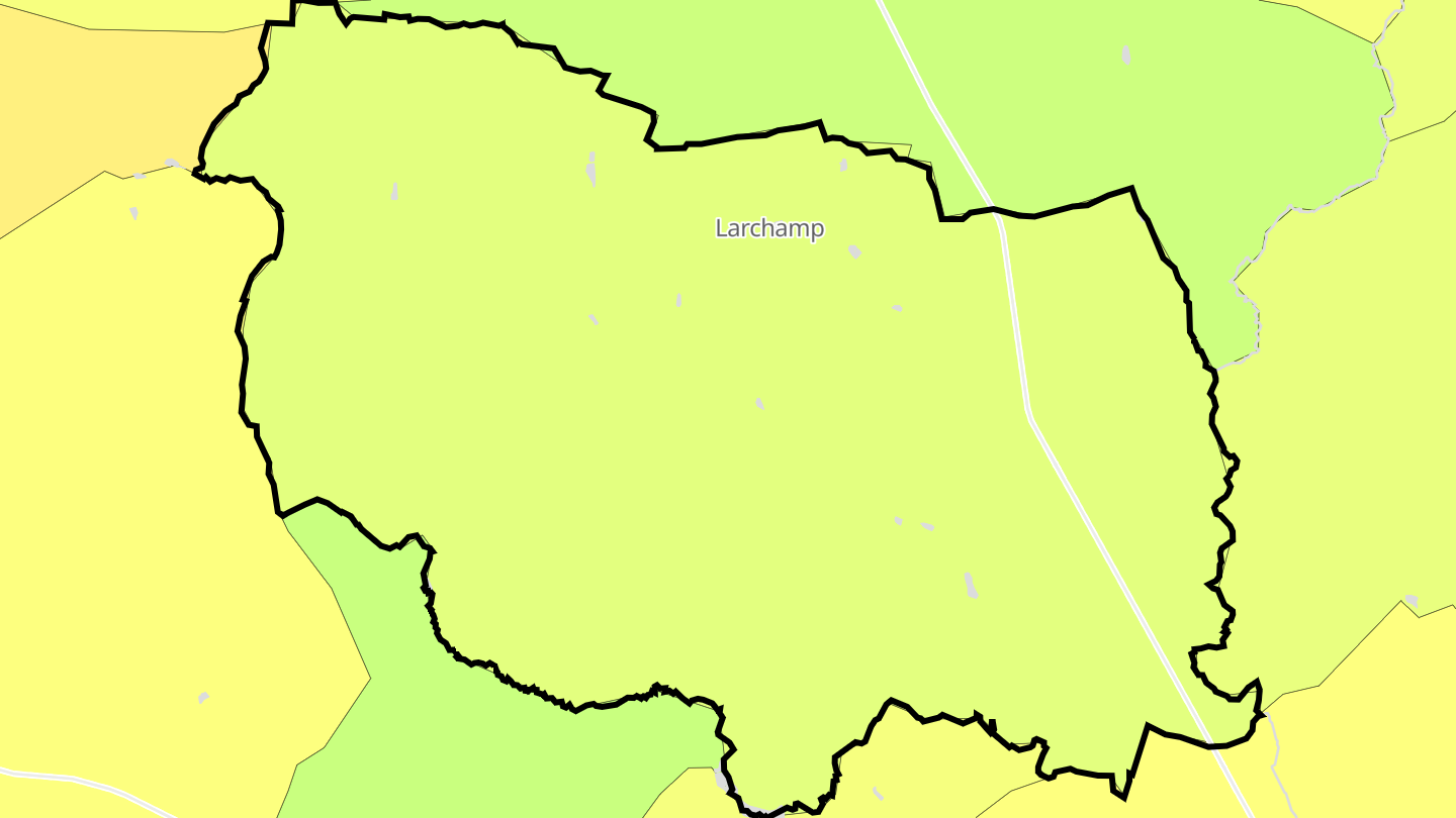 Carte des prix de l'immobilier Larchamp