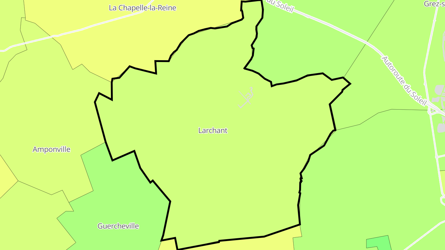 Carte des prix de l'immobilier Larchant