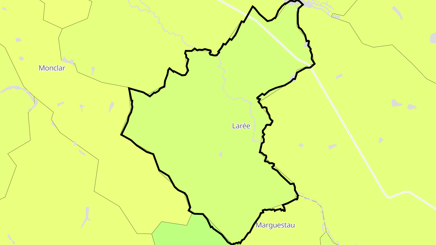 Carte des prix de l'immobilier Larée