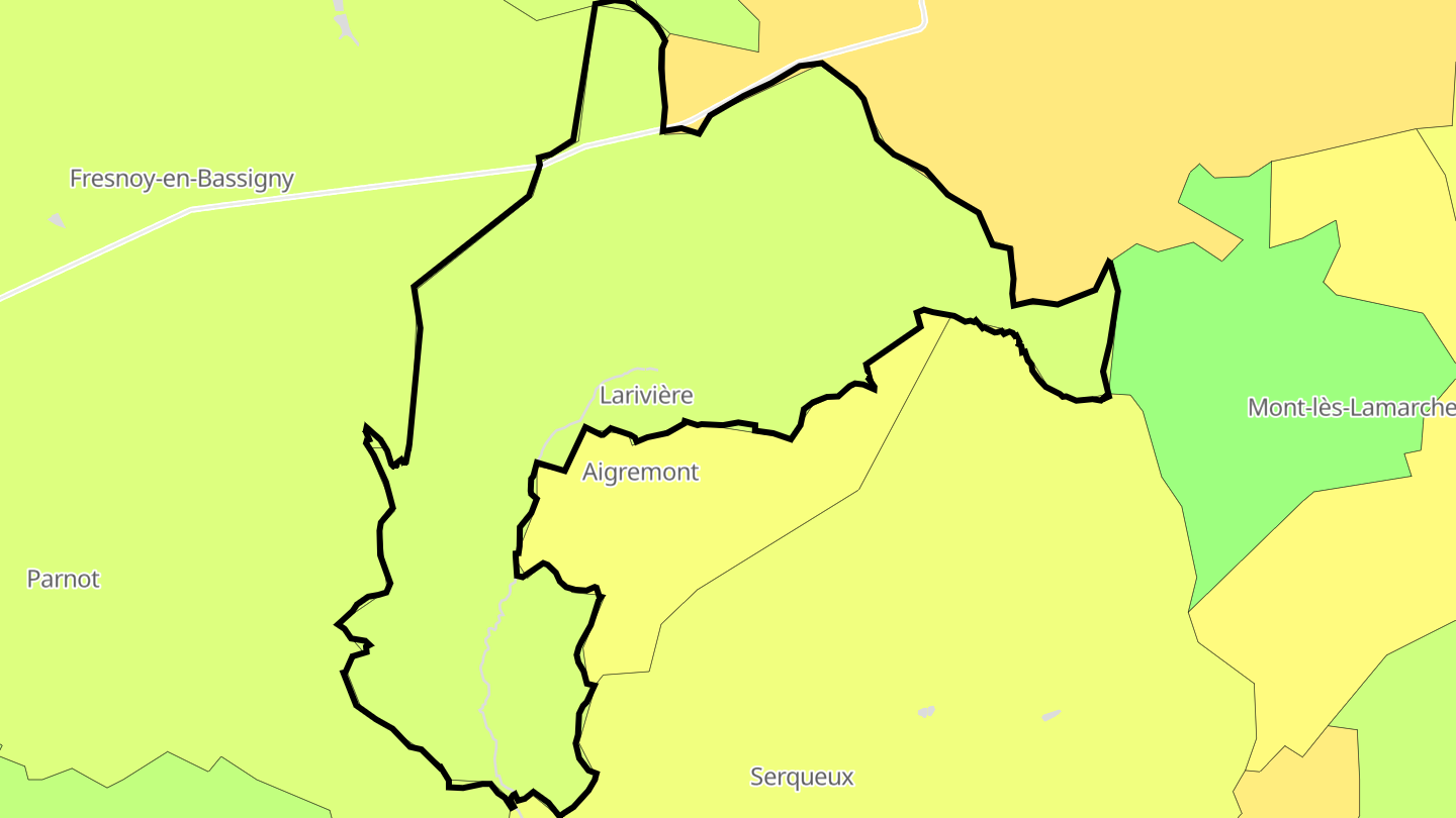 Carte des prix de l'immobilier Larivière-Arnoncourt