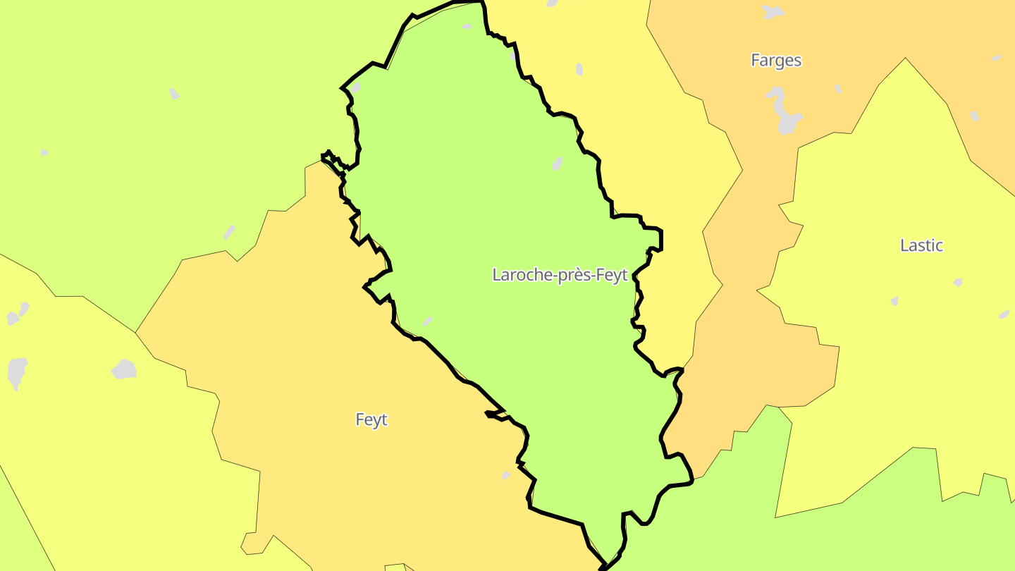 Carte des prix de l'immobilier Laroche-près-Feyt