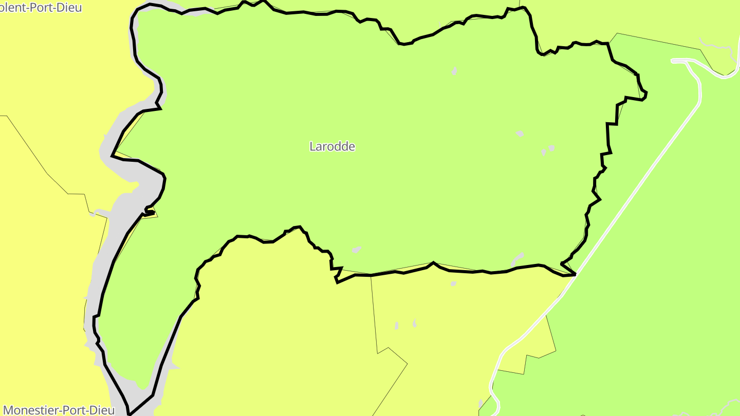 Carte des prix de l'immobilier Larodde
