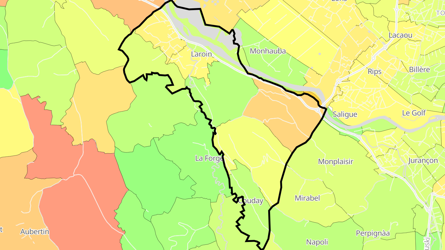 Carte des prix de l'immobilier Laroin