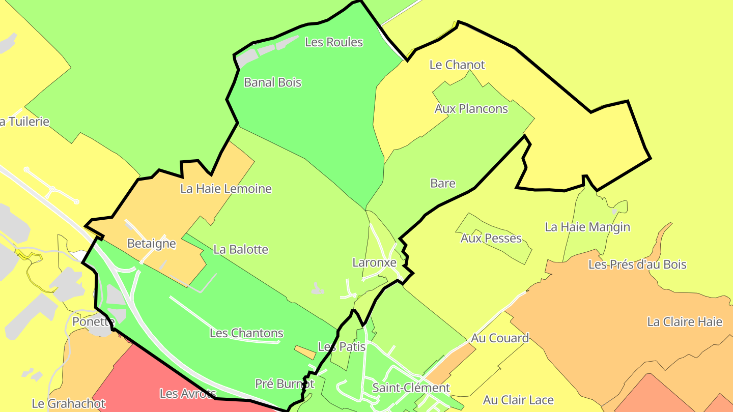 Carte des prix de l'immobilier Laronxe