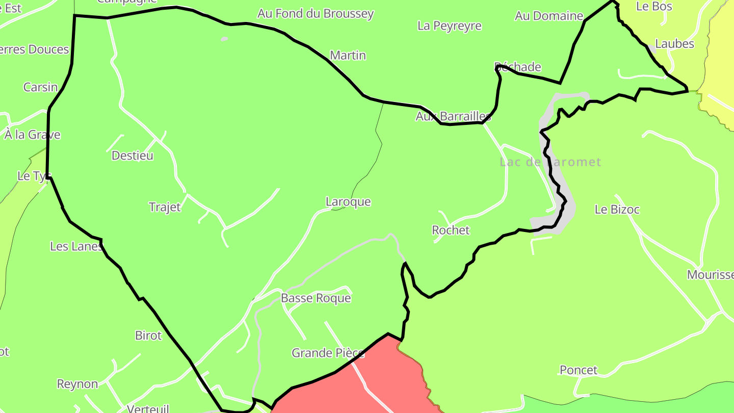 Carte des prix de l'immobilier Laroque