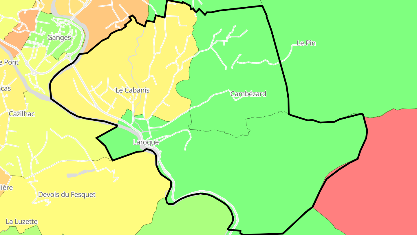 Carte des prix de l'immobilier Laroque