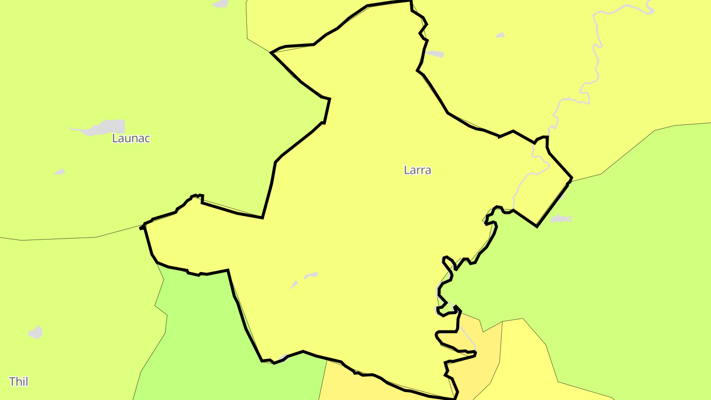 Carte des prix de l'immobilier Larra