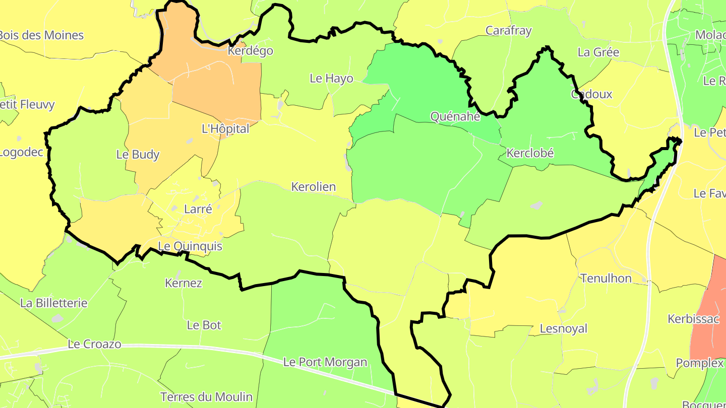 Carte des prix de l'immobilier Larré