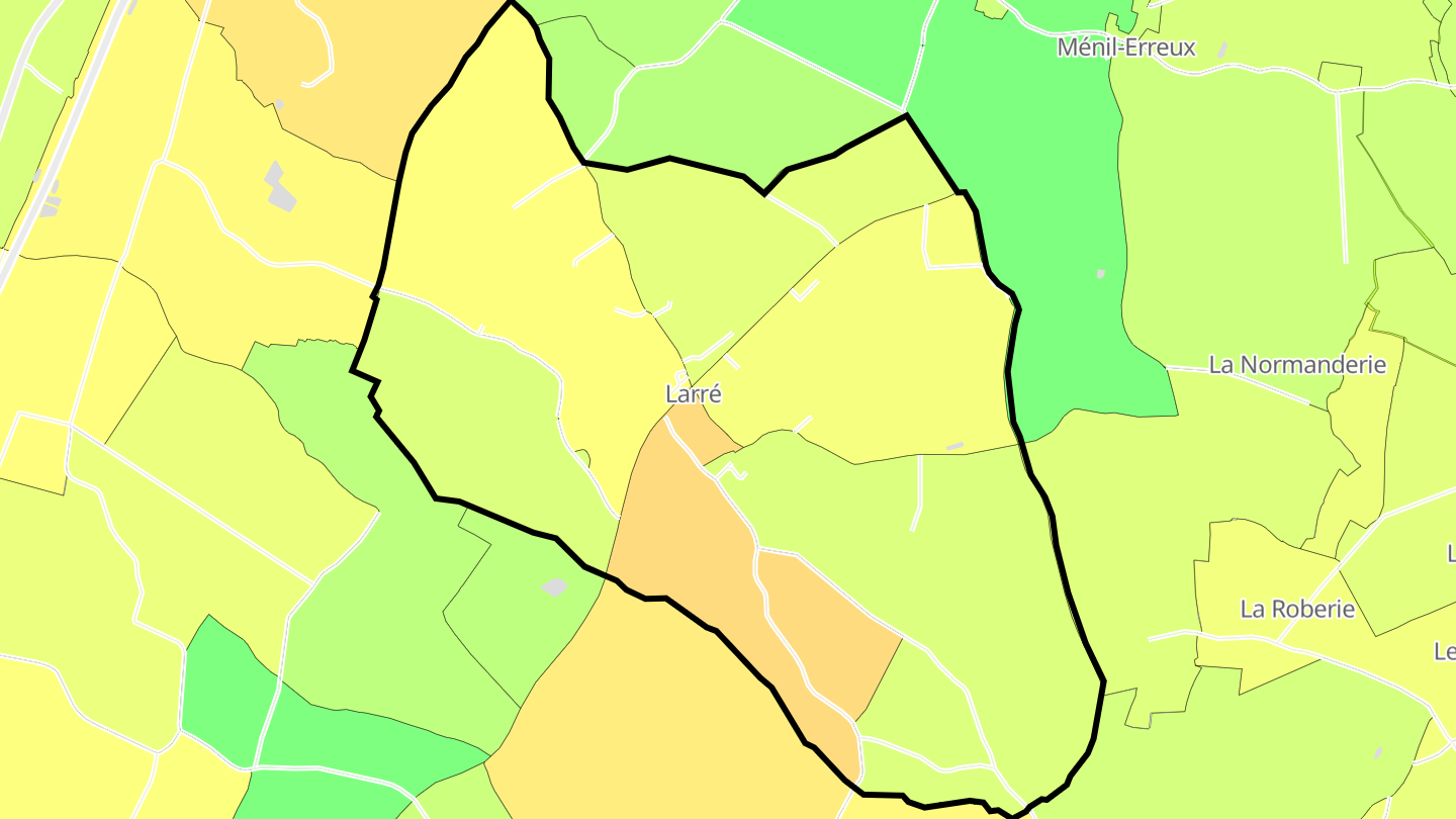Carte des prix de l'immobilier Larré