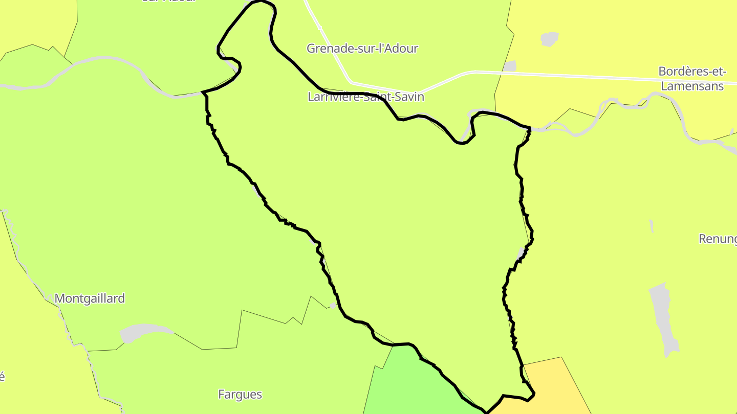 Carte des prix de l'immobilier Larrivière-Saint-Savin