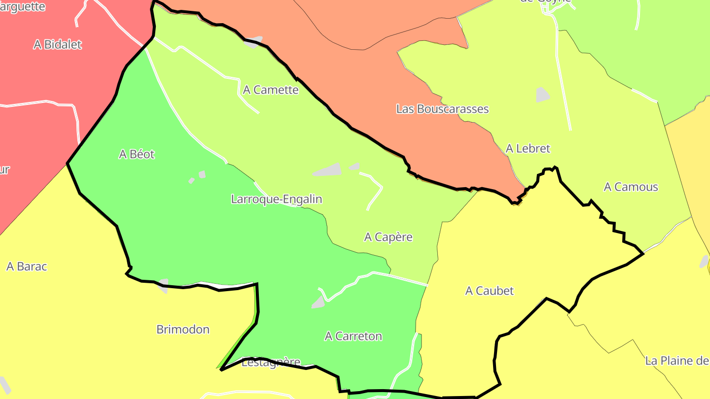 Carte des prix de l'immobilier Larroque-Engalin