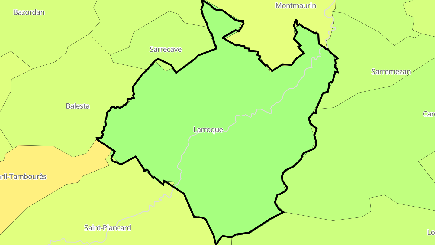Carte des prix de l'immobilier Larroque
