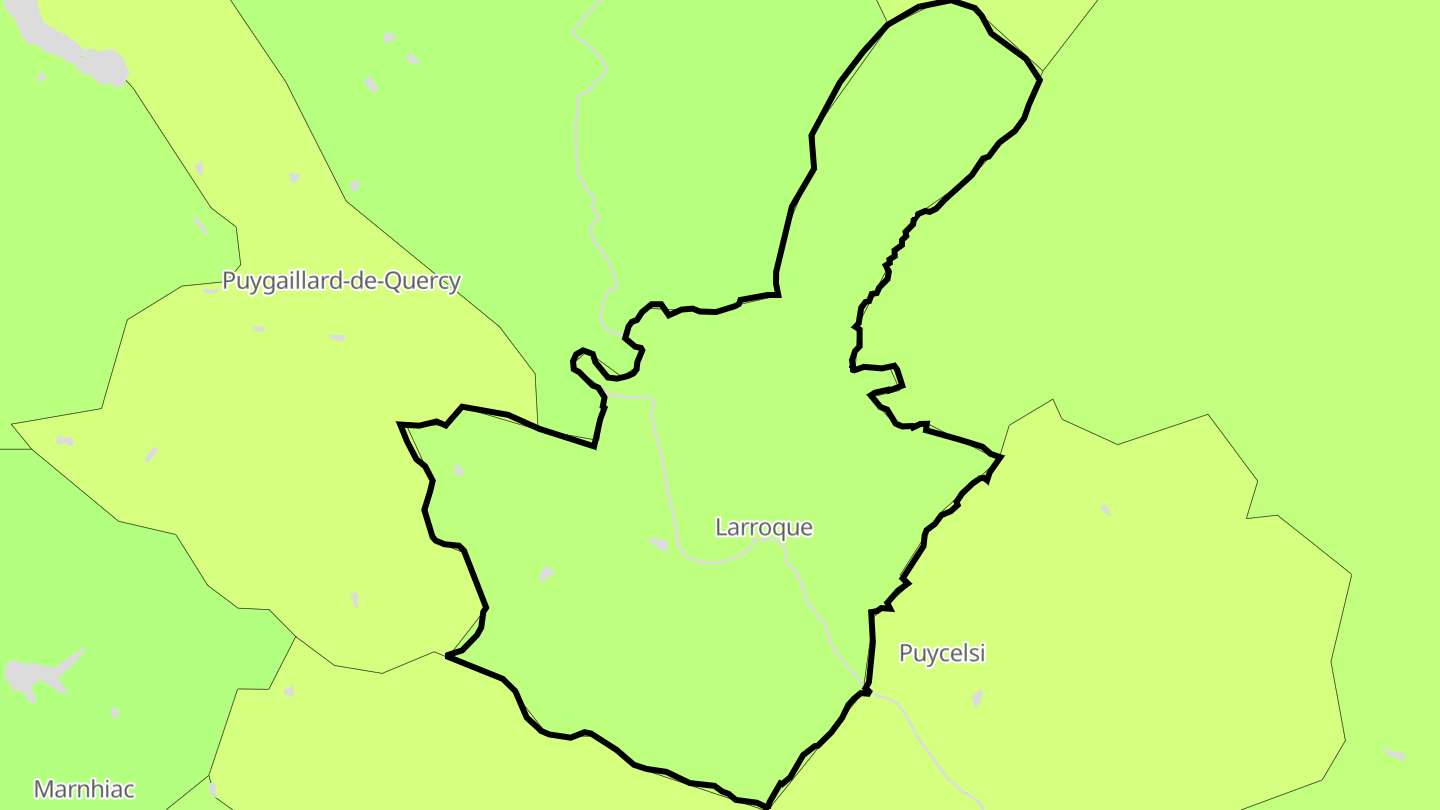 Carte des prix de l'immobilier Larroque