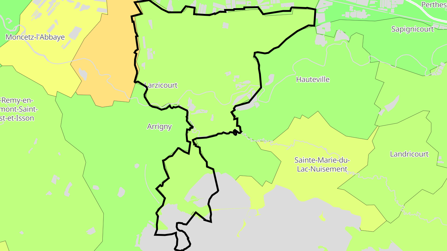Carte des prix de l'immobilier Larzicourt