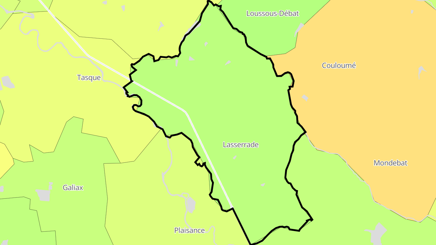 Carte des prix de l'immobilier Lasserrade