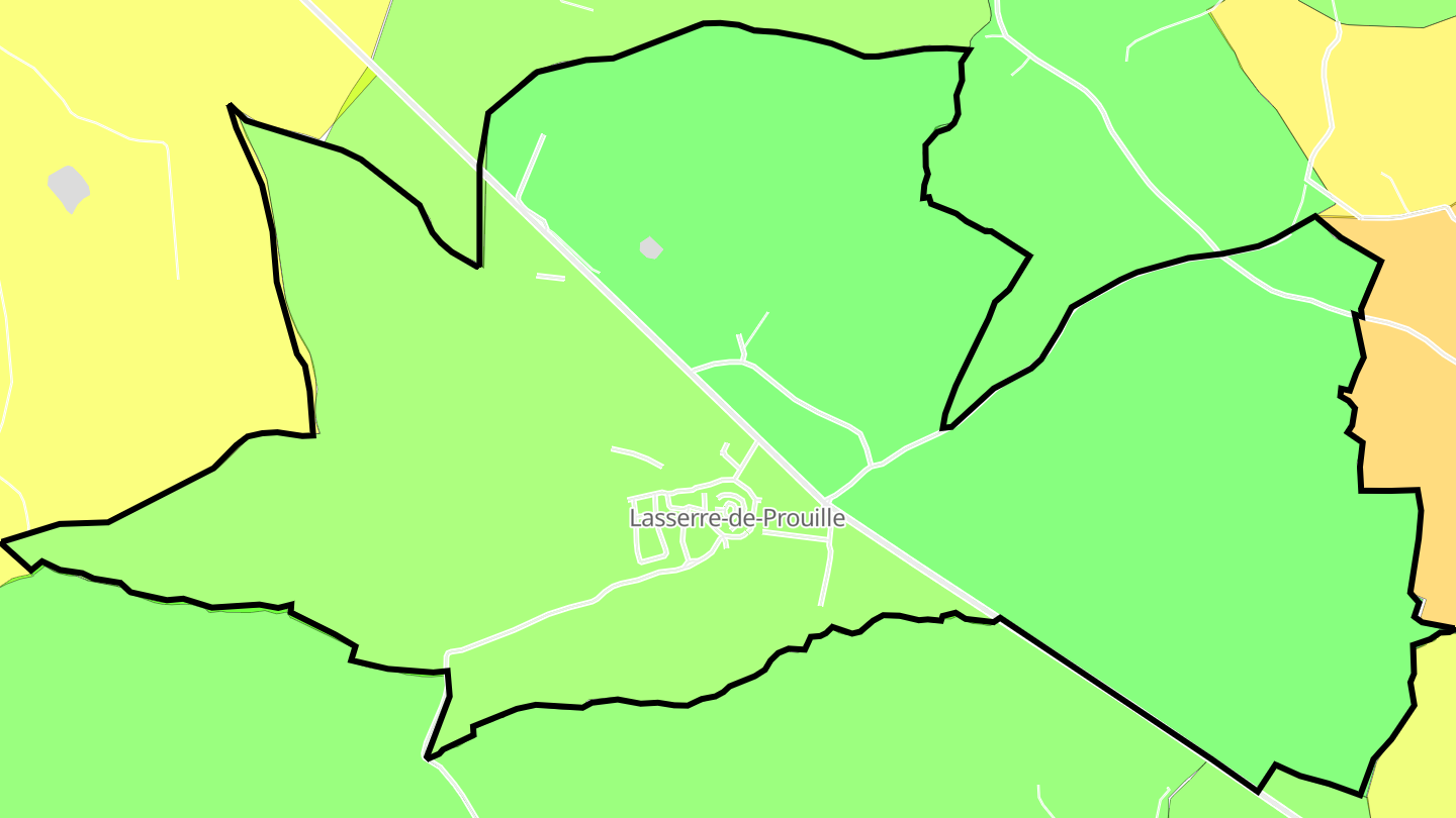 Carte des prix de l'immobilier Lasserre-de-Prouille