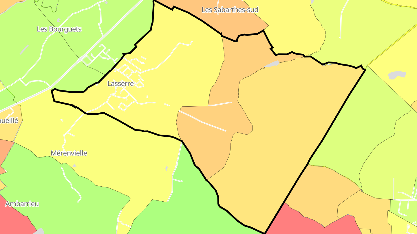 Carte des prix de l'immobilier Lasserre